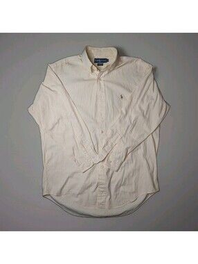 Ralph Lauren Yarmouth 15.5 32 Peach Stripe